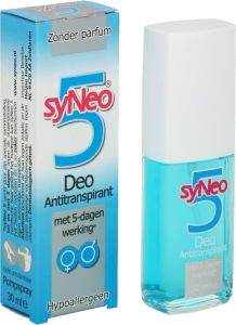 Schrijfmachine drinken wimper SyNeo 5 Buysen Geleen de Gezondheidswinkel: anti transpirant deodorant  hyperhydrosis zweten overmatig